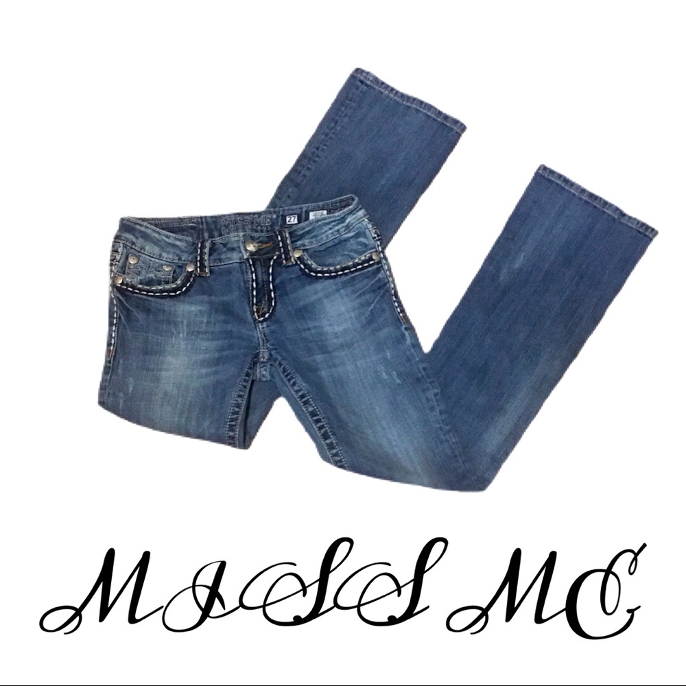 MISS ME JEANS 27 IRENE BOOT INSEAM 31”